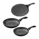 Westinghouse juego sartenes 3 piezas aluminio forjado acabado en mármol antiadherente - WCCS000903DMBB